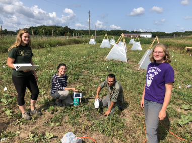 students out in the field