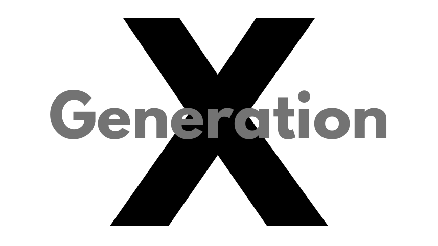 black and white words generation x
