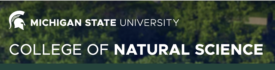 MSU wordmark and College of Natural Science logo