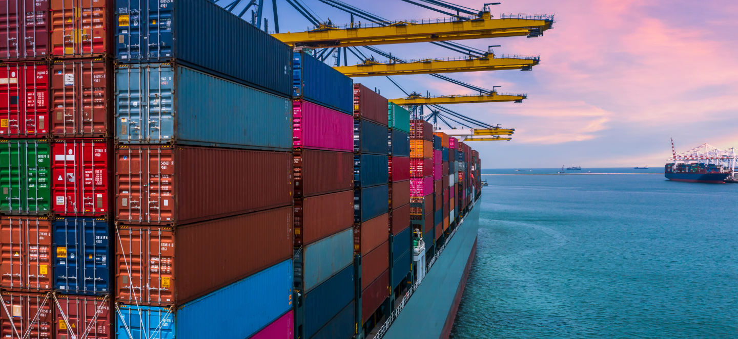 Cargo ship on the water